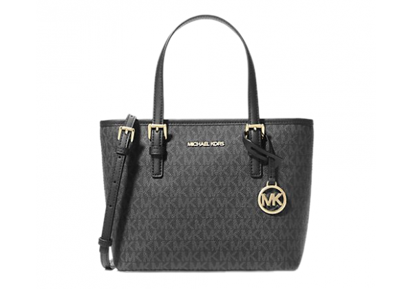 Cумка Michael Kors Jet Set Travel Logo Grey Black