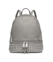 Рюкзак Michael Kors Rhea с заклепками и замочком серый