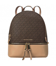 Рюкзак Michael Kors Rhea коричнево бежевый с золотым