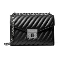 Сумка Michael Kors Rose Quilted Black Silver