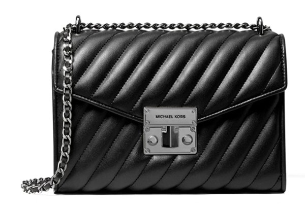 Сумка Michael Kors Rose Quilted Black Silver