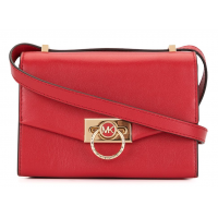 Michael Kors Hendrix Extra-Small Leather Crossbody Red