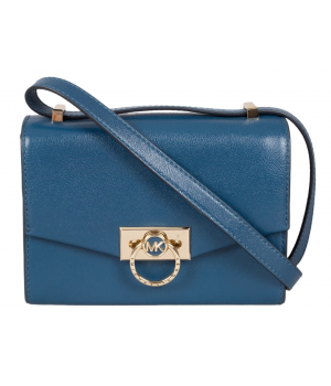 Michael Kors Hendrix Extra-Small Leather Crossbody Blue