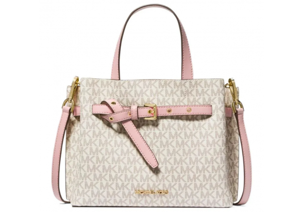 Сумка Michael Kors Emilia Acorn Medium White Pink