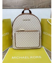Рюкзак Michael Kors Signature Logo White Brown