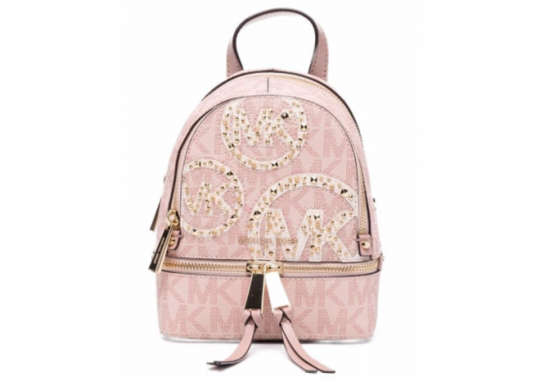 Рюкзак Michael Kors Rhea Mini с лого розовый