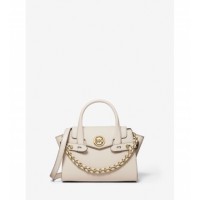 Michael Kors Carmen Extra-Small Two-Tone Crocodile-Embossed Leather Belted Satchel