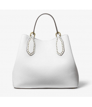 Сумка Michael Kors Brooklyn Small Leather Grab Bag белая
