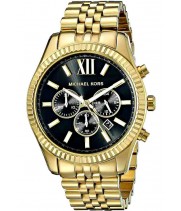 Часы Michael Kors Мужские MK8286 с черным циферблатом золотые