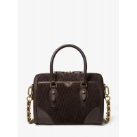 Michael Kors Monogramme Quilted Suede and Leather Duffel Bag