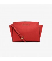 Сумка Michael Kors Selma Medium Messenger Red