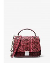 Michael Kors Mia Small Tri-Color Snakeskin Shoulder Satchel