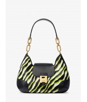 Michael Kors Bancroft Medium Zebra Calf Hair Shoulder Bag