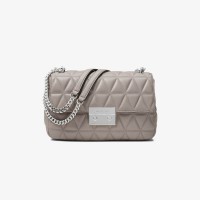 Сумка Michael Kors Sloan Editor Quilted-Leather - Pearl Gray