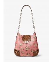 Сумка Michael Kors Bancroft Oversized Floral с принтом розовая