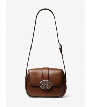 Michael Kors Monogramme Burnished Calf Leather Shoulder Bag