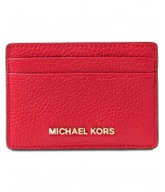 Michael Kors Pebble Leather Card Holder красный