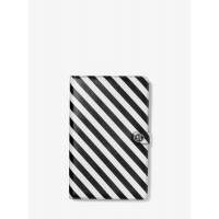 Michael Kors Monogramme Striped Leather Notebook