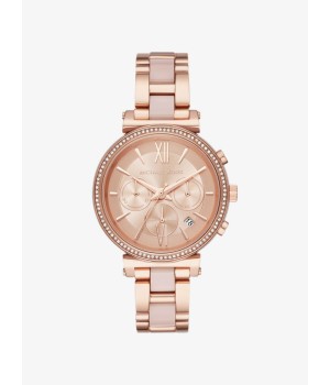 Michael Kors Sofie Pavé Rose Gold-Tone and Acetate Watch