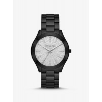 Michael Kors Slim Runway Pavé Black-Tone Watch