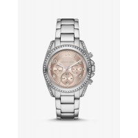 Michael Kors Oversized Blair Pavé Silver-Tone Watch