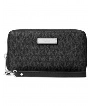 Michael Kors Signature Jet Set Item Large Flat Multi Function Phone Case