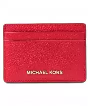 Michael Kors Pebble Leather Card Holder красный